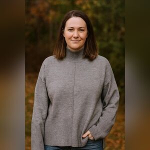 French Connection Gray Turtleneck Knit Sweater